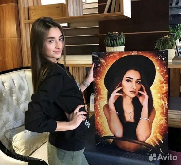 Портрет на холсте по фото на заказ