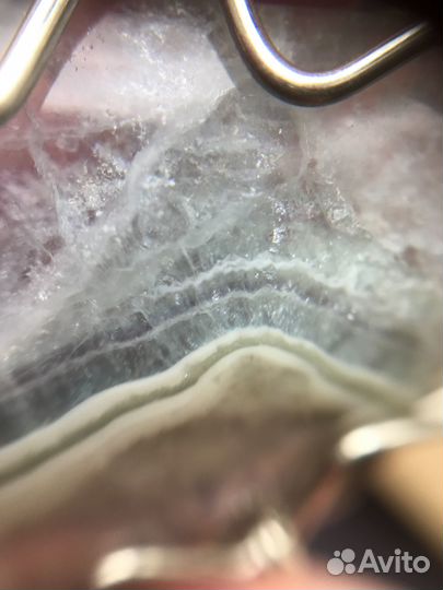 Кулон с Флюоритом голубым, ручная работа