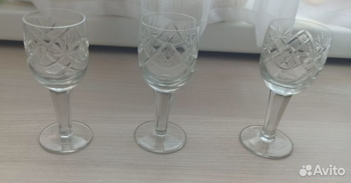 Рюмки СССР хрусталь 3 шт