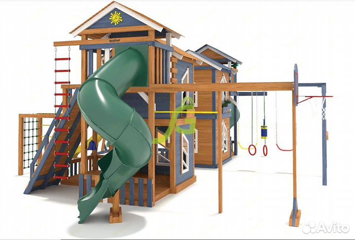Детская деревянная площадка 