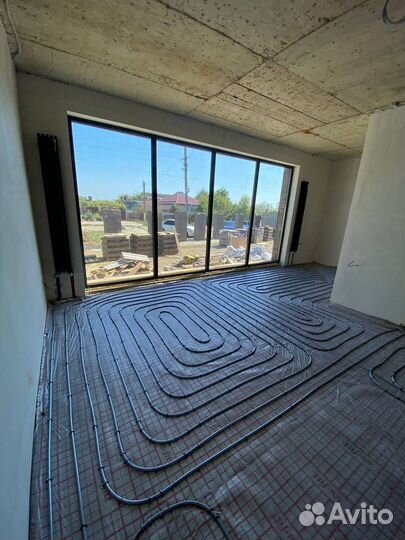 Монтаж отопления, водяной теплый пол, котлы