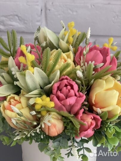 Букет цветов из мыла