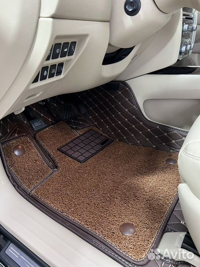 3D Ковры в салон из экокожи класса Люкс
