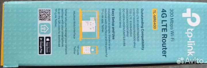 300 Mbps Wi-Fi 4G LTE Роутер Tp-link TL-MR6400