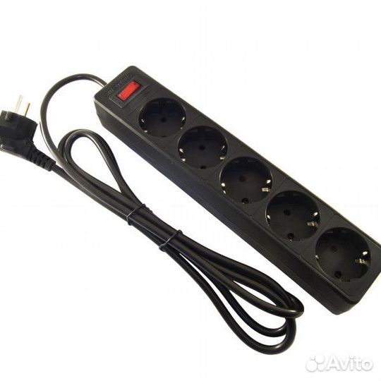 Сетевой фильтр 5 розеток 1,8 м