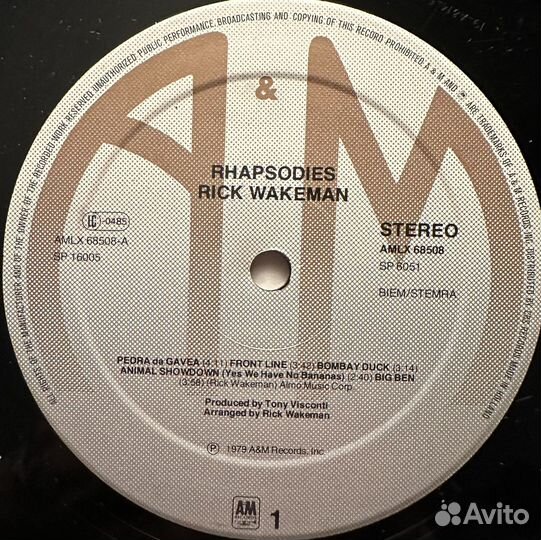 Rick Wakeman – Rhapsodies 2LP (Голландия 1979г.)