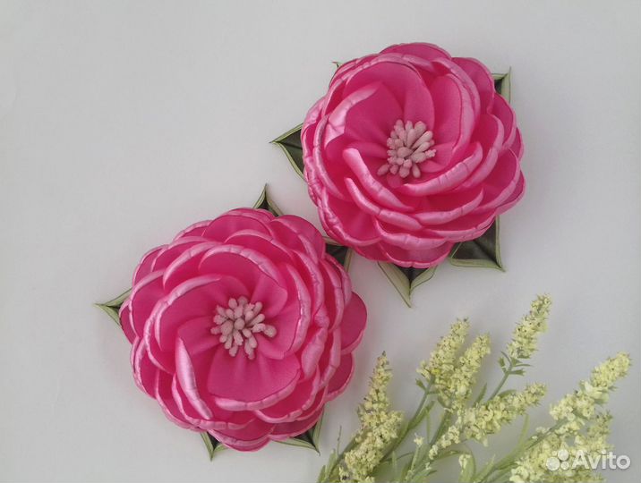 Объёмный цветок для украшения прически