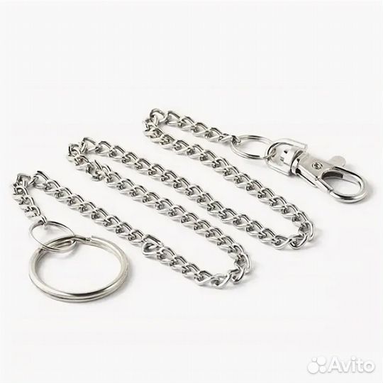 Цепочка с карабином и кольцом 35 см