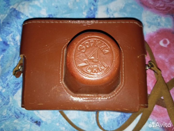 Фотоаппарат СССР Зоркий 4 кожаный чехол винтаж