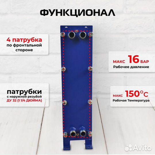 Теплообменник SN08-25 для гвс 130кВт 2040 л/час