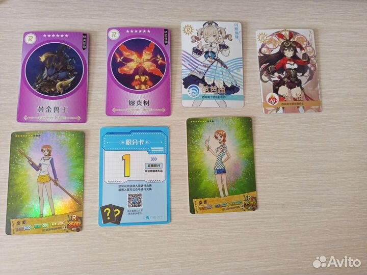 Карточки Genshin impact, One piece