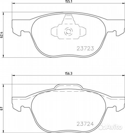 Колодки тормозные дисковые перед (PF-5507)