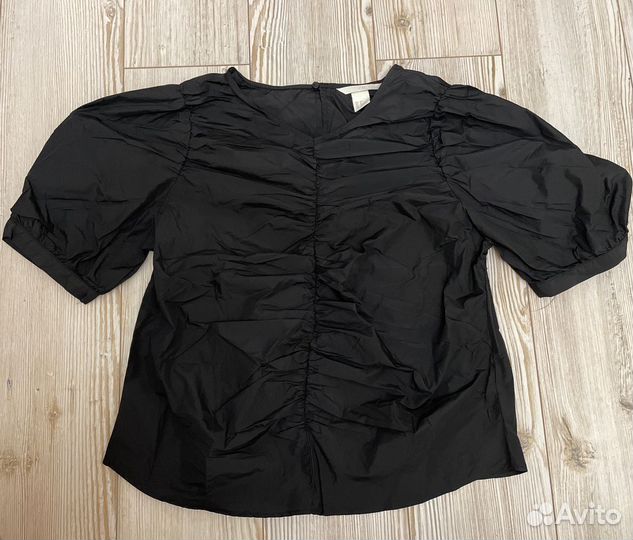 H&M Кофточка со сборкой спереди черная EUR 38 S/M