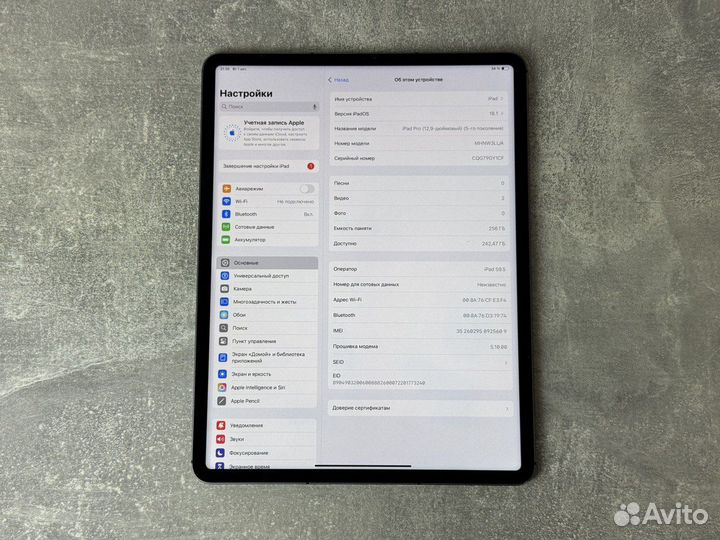 iPad Pro 12.9 Wi-Fi + Cellular M1 256GB