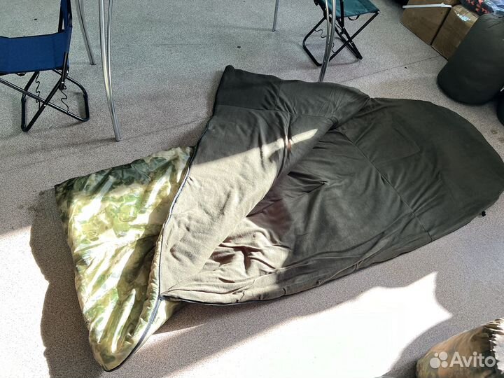 Армейский спальный мешок на флисе -30 мох