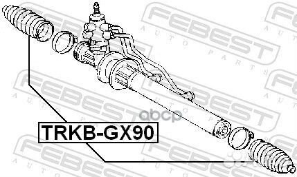 Пыльник рулевой рейки лев toyota cresta GX9