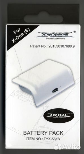 XBox One SX Аккумулятор для геймпада 400mAh Белый