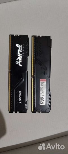 Kingston Fury Beast Black 16GB (2x8GB) DDR4 2666