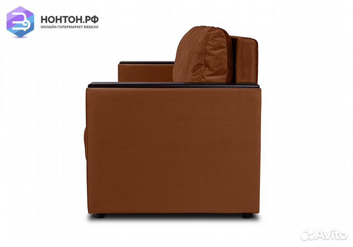 Диван еврокнижка Атланта темно-коричневый