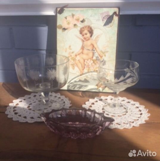 Стекло ссср:вазы пепельница конфетница винтаж