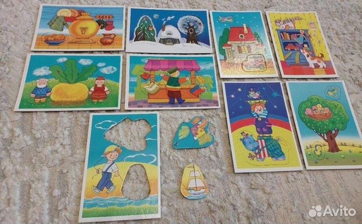 Книги+пазлы вкладыши