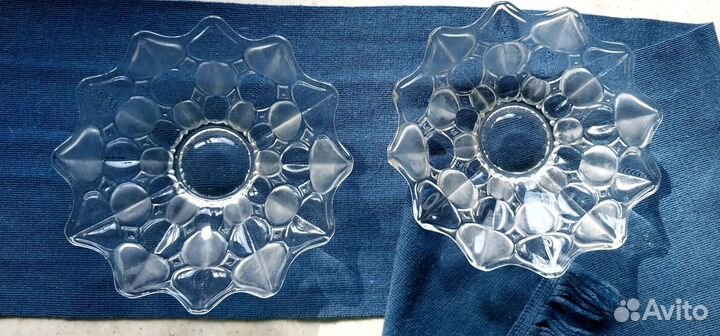 Хрусталь.Тарелки десертные 6шт диаметр 18см