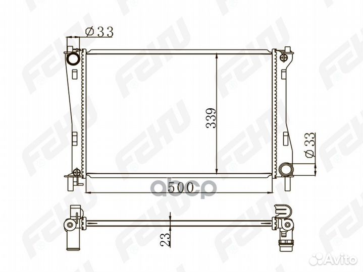 Радиатор охлаждения (сборный) Ford Fiesta (01)