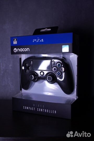 Геймпад проводной Nacon Compact черный PS4, PC