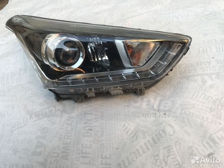 Передняя правая фара хендай крета линза дхо