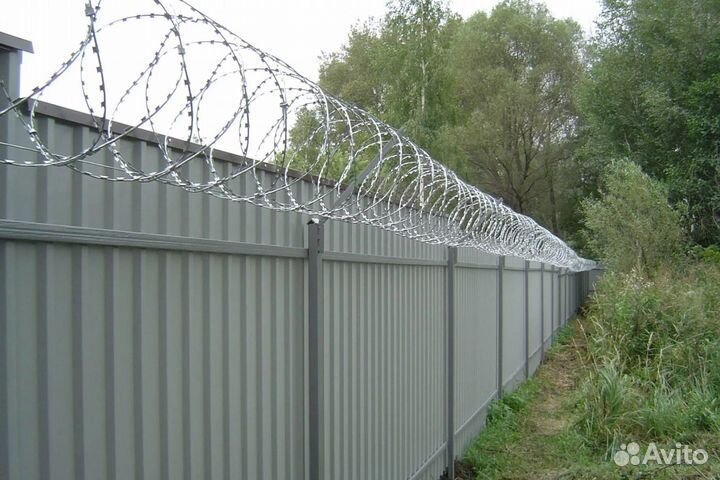 Монтаж колючей проволоки акл егоза