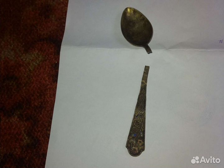 Чайная ложка из серебра пробы 875