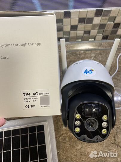 Камера видеонаблюдения 4G 8 мп(сим карта) на солн