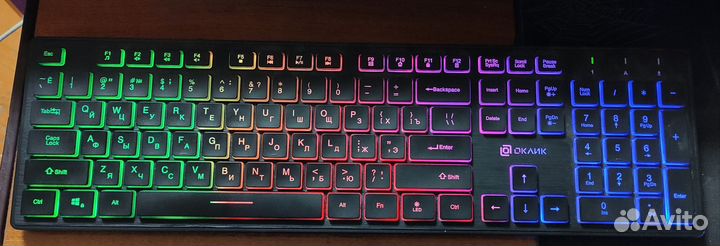 Проводная игровая клавиатура oklick