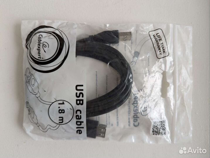 USB кабель папа-мама 1.8м