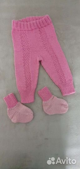 Вязаный костюм детский новый 6-9 месяцев