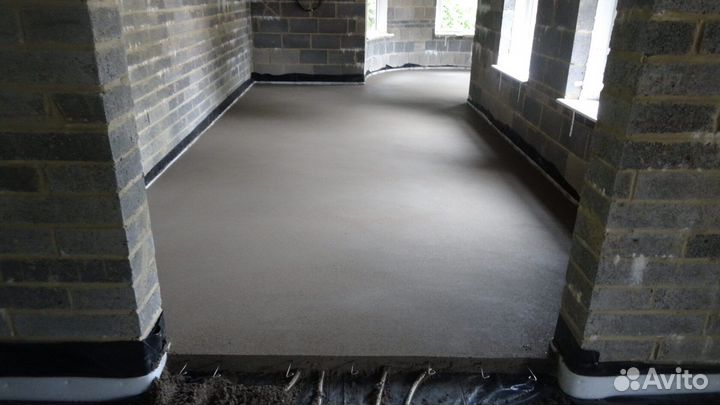 Полусухая стяжка пола механизированным способом
