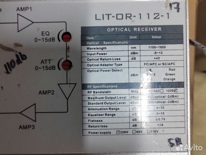 Оптический приёмник для ктв
