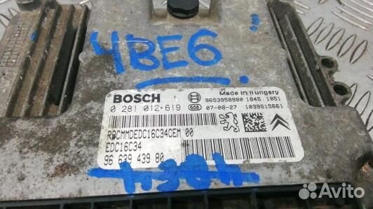 Блок управления двс peugeot partner 1 (4BE06PC02)