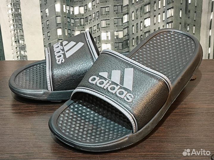 Шлепки сланцы adidas черные