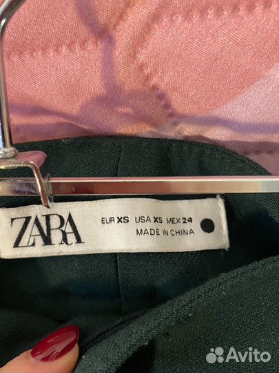 Брюки темно-зеленые Zara xs