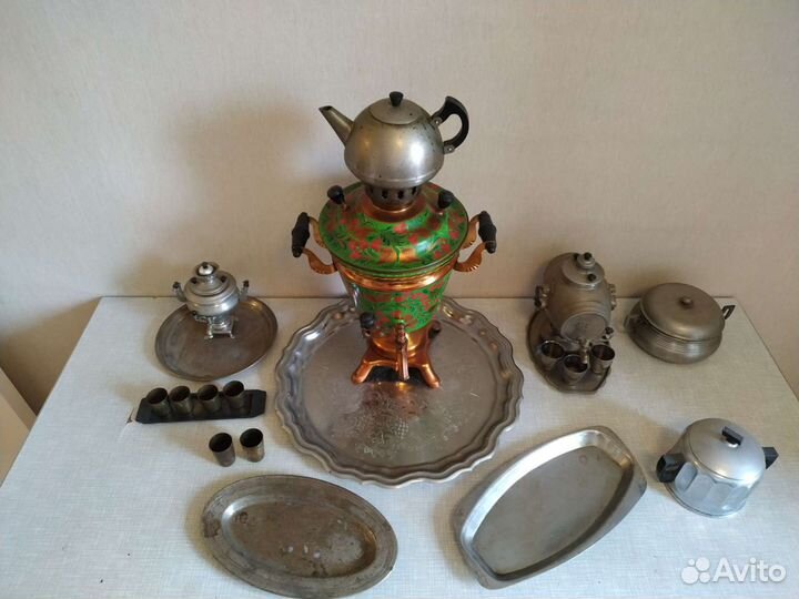 Самовар СССР хохлома сахарница поднос