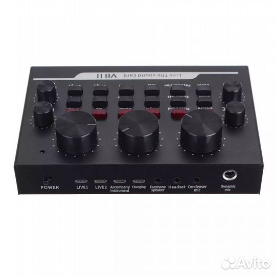 Внешняя звуковая карта V8 II (V82) микшер блютуз