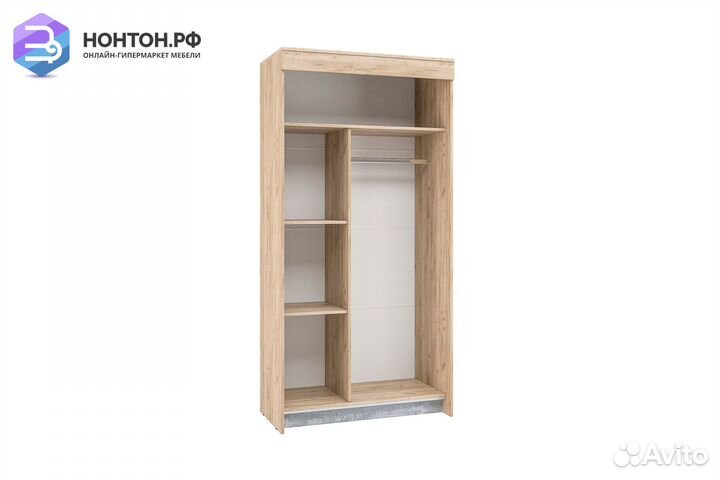 Шкаф-купе Бассо 1.0 м дуб крафт серый / бетонный к