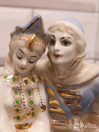 Статуэтка иван царевич на сером волке Гжель