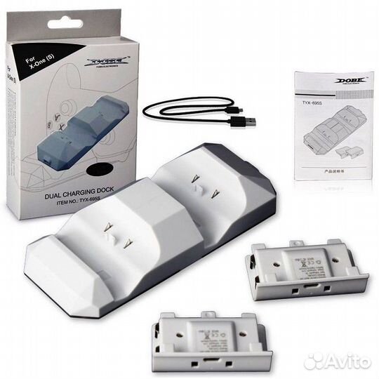 Зарядный набор 4 в 1 для геймпада xbox ONE (dobe)