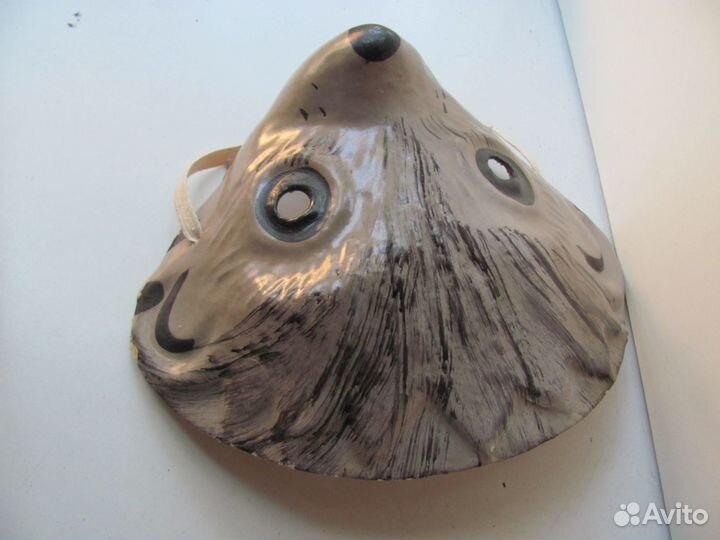 Маска новогодняя. Маска папье маше