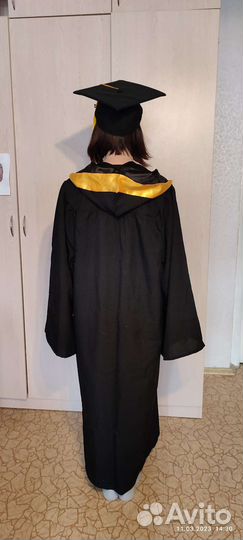 Мантия магистратуры мужская выпускная