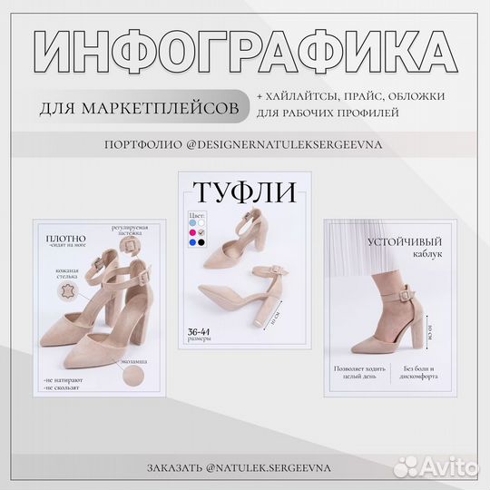 Инфографика для маркетплейсов. Дизайн карточек