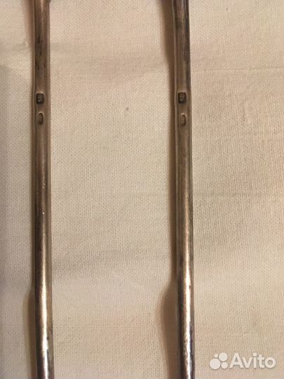 Ложка-трубочка для коктейлей, серебро