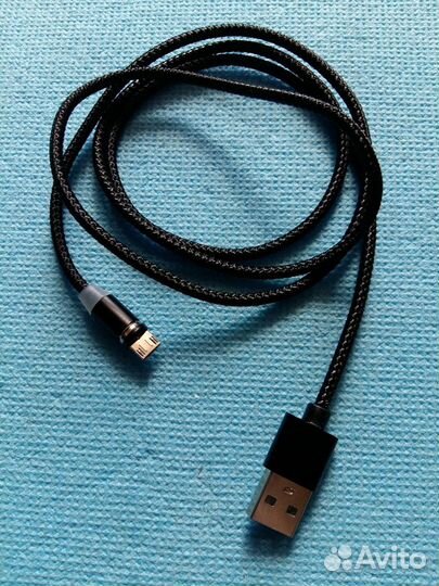 Магнитный Шнур для Зарядки Microusb (Металл) LED